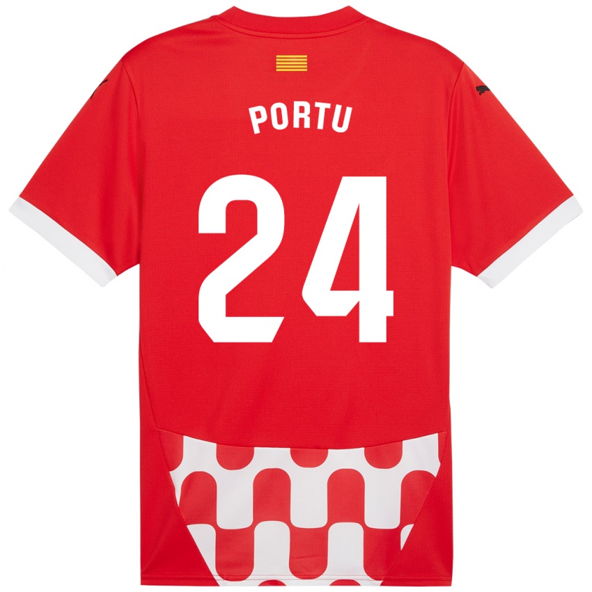 Kinder Portu #24 Rot Weiß Heimtrikot Trikot 2024/25 T-Shirt Belgien