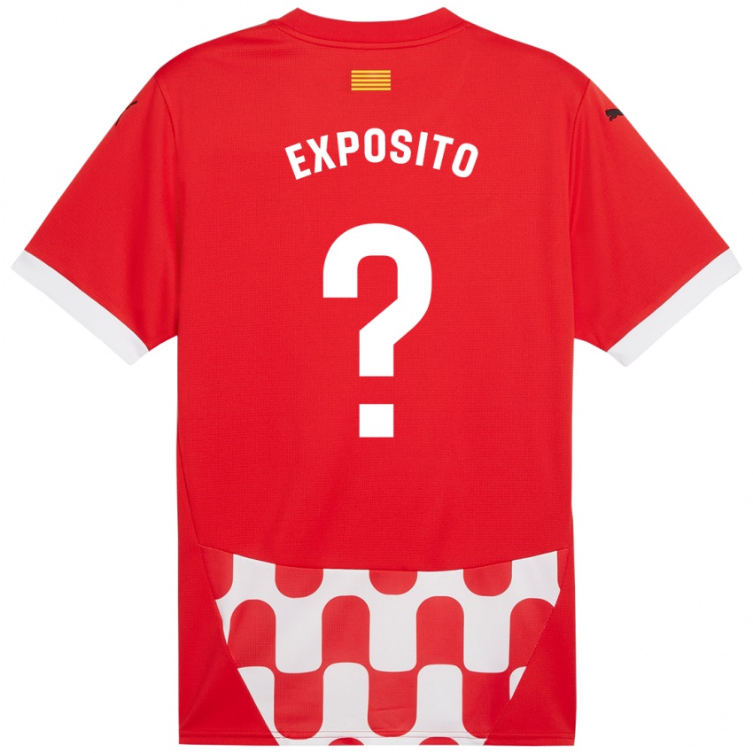 Kinderen Samu Exposito #0 Rood Wit Thuisshirt Thuistenue 2024/25 T-Shirt België