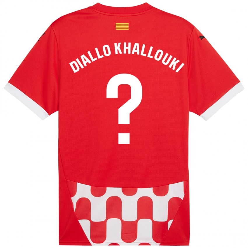 Kinder Siaka Diallo Khallouki #0 Rot Weiß Heimtrikot Trikot 2024/25 T-Shirt Belgien