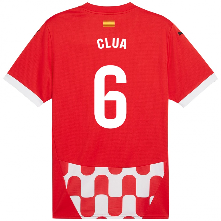 Kinder Silvi Clua #6 Rot Weiß Heimtrikot Trikot 2024/25 T-Shirt Belgien