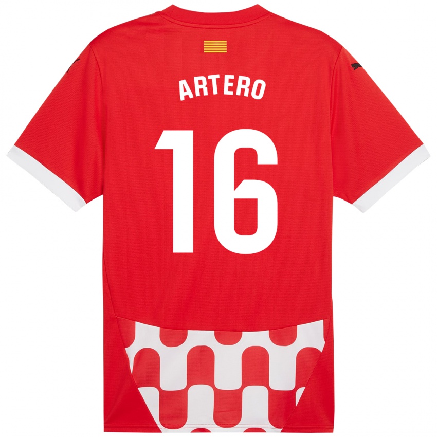 Kinder Ricard Artero #16 Rot Weiß Heimtrikot Trikot 2024/25 T-Shirt Belgien