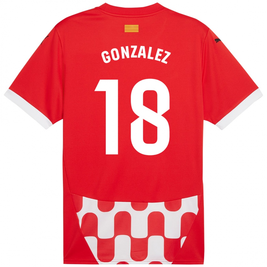 Kinderen Gerard Gonzalez #18 Rood Wit Thuisshirt Thuistenue 2024/25 T-Shirt België