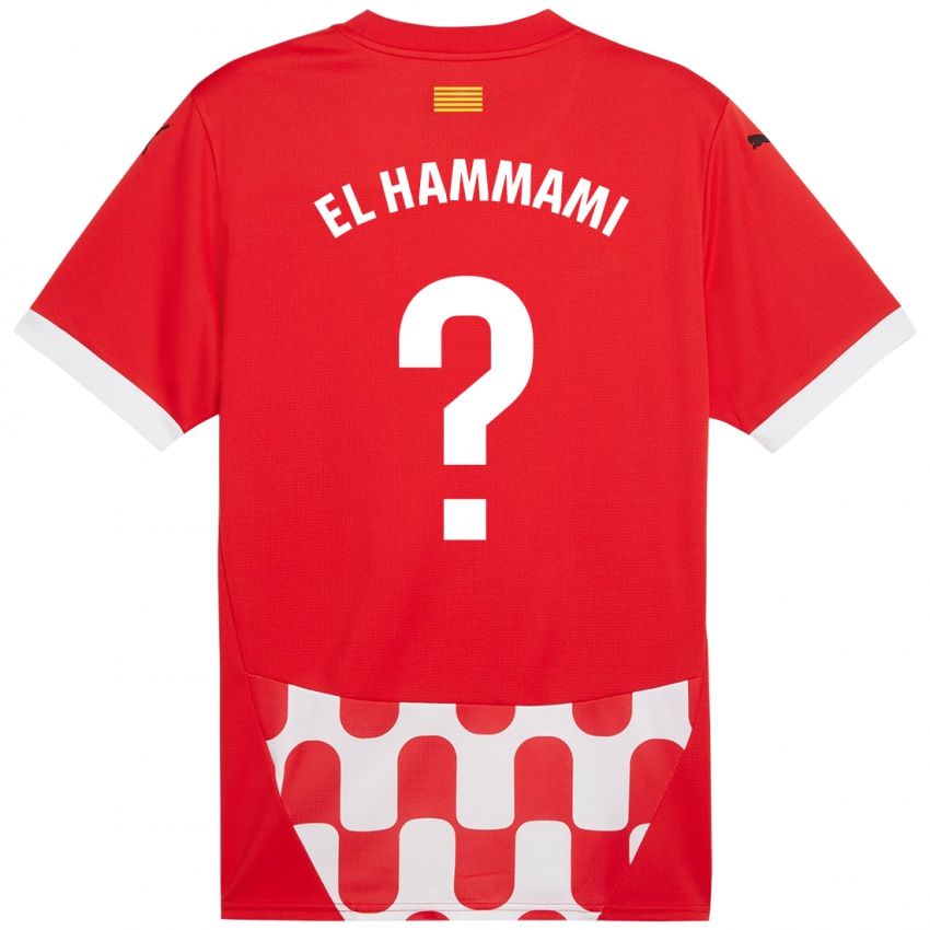 Enfant Maillot Ayoub El Hammami #0 Rouge Blanc Tenues Domicile 2024/25 T-Shirt Belgique