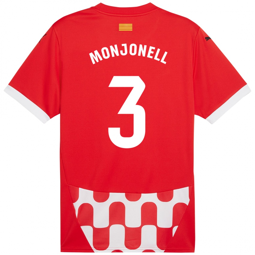 Kinder Eric Monjonell #3 Rot Weiß Heimtrikot Trikot 2024/25 T-Shirt Belgien