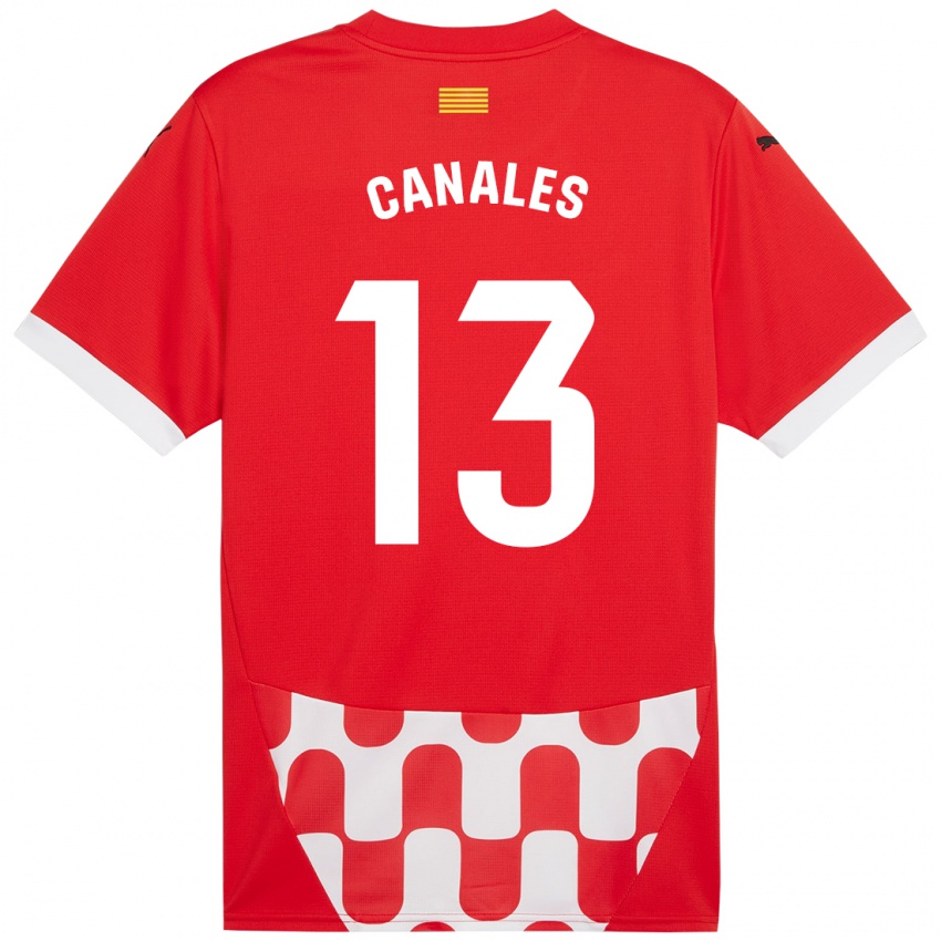 Kinder Juanvi Canales #13 Rot Weiß Heimtrikot Trikot 2024/25 T-Shirt Belgien