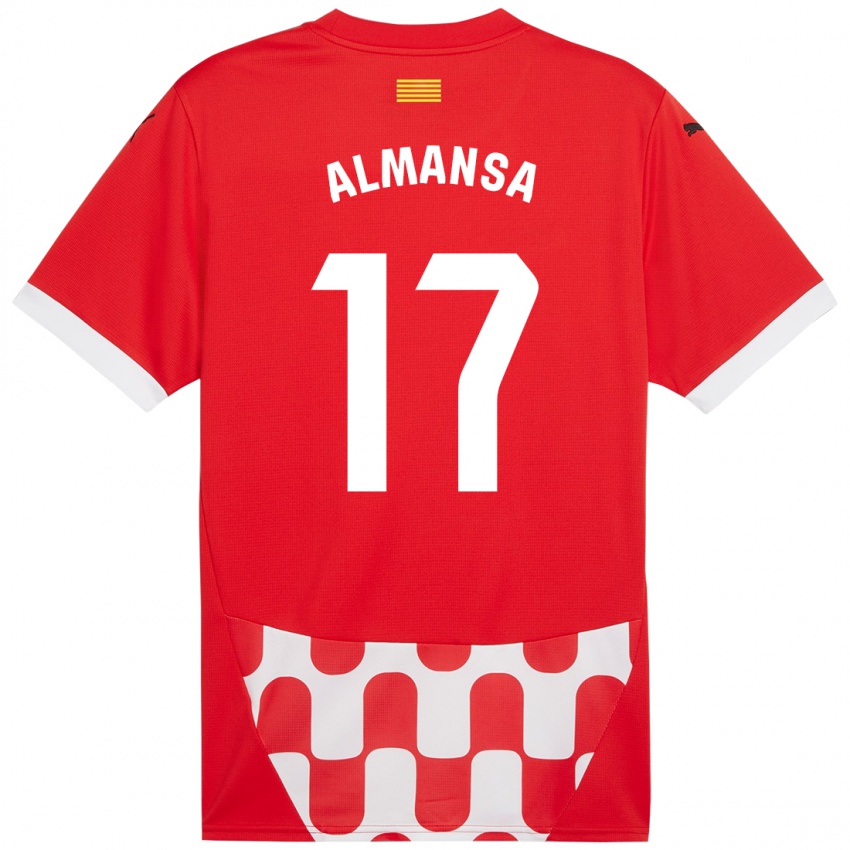 Kinder Alex Almansa #17 Rot Weiß Heimtrikot Trikot 2024/25 T-Shirt Belgien