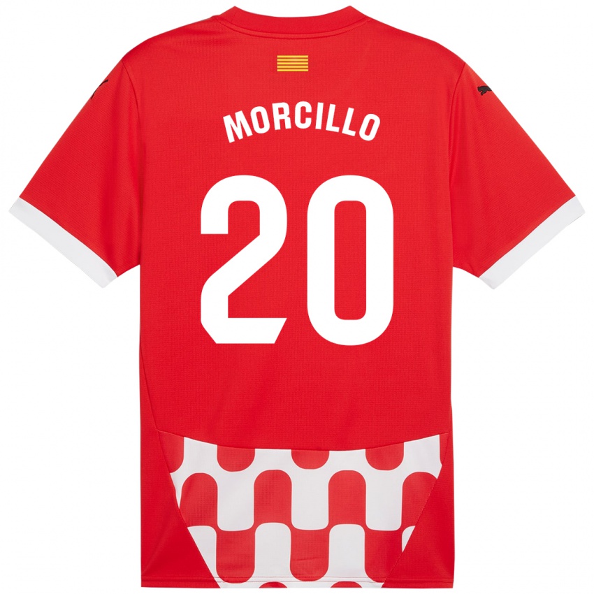 Kinder Luis Morcillo #20 Rot Weiß Heimtrikot Trikot 2024/25 T-Shirt Belgien