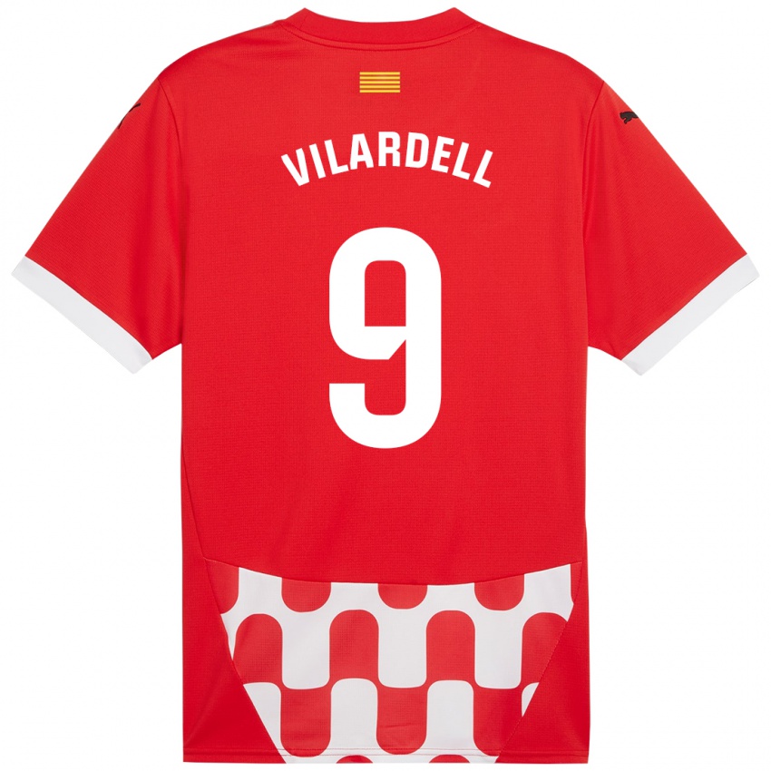 Kinderen Júlia Vilardell #9 Rood Wit Thuisshirt Thuistenue 2024/25 T-Shirt België