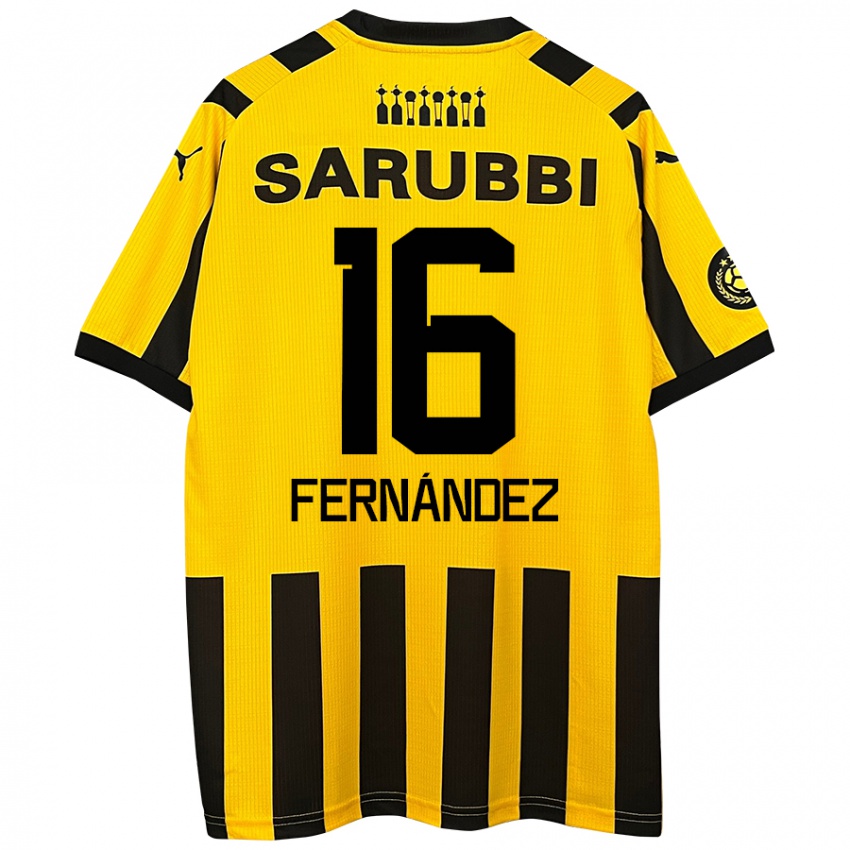 Kinderen Adrián Fernández #16 Geel Zwart Thuisshirt Thuistenue 2024/25 T-Shirt België