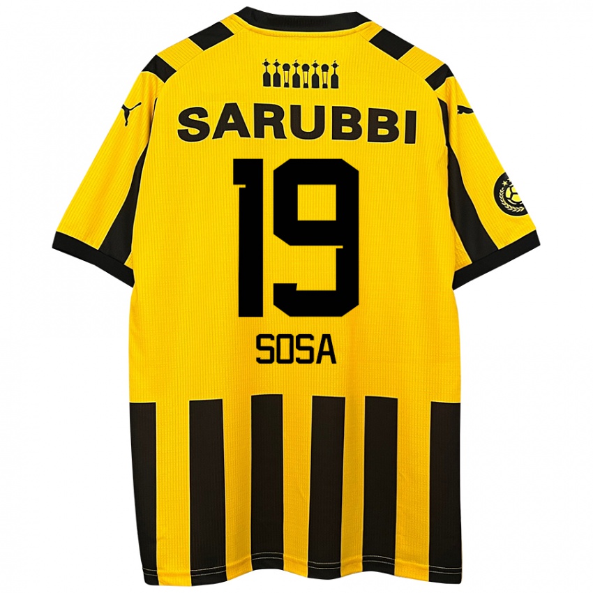 Kinderen Diego Sosa #19 Geel Zwart Thuisshirt Thuistenue 2024/25 T-Shirt België