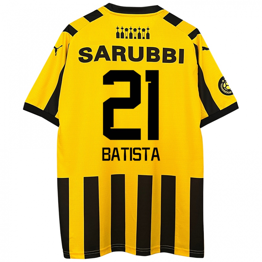 Kinderen Facundo Batista #21 Geel Zwart Thuisshirt Thuistenue 2024/25 T-Shirt België