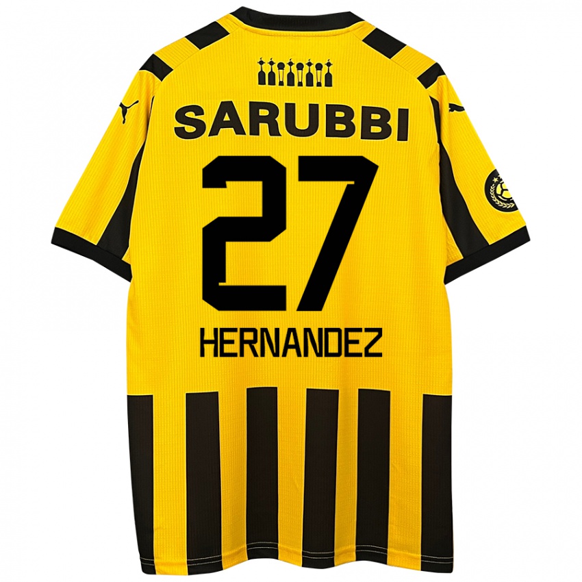 Kinderen Lucas Hernández #27 Geel Zwart Thuisshirt Thuistenue 2024/25 T-Shirt België