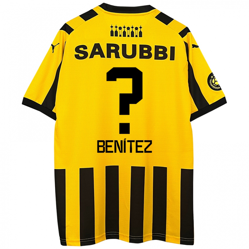 Kinderen Santiago Benítez #0 Geel Zwart Thuisshirt Thuistenue 2024/25 T-Shirt België