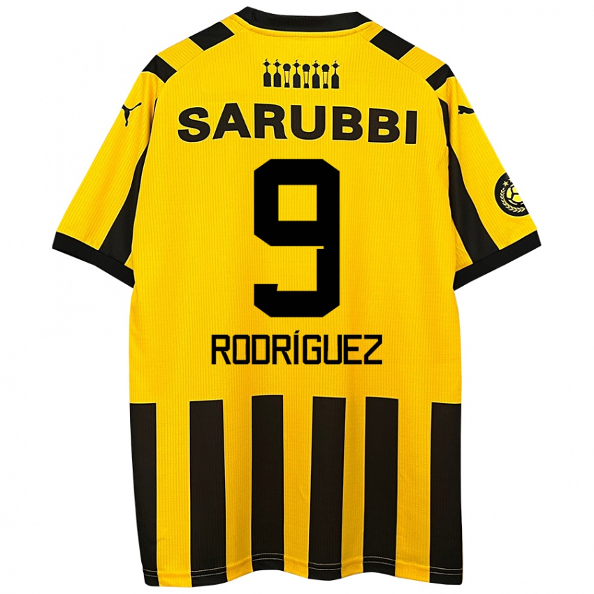 Kinderen Agustín Rodríguez #9 Geel Zwart Thuisshirt Thuistenue 2024/25 T-Shirt België