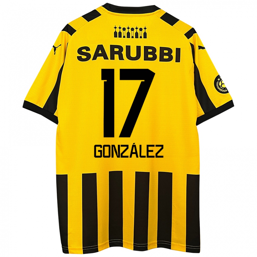 Kinderen Luciano González #17 Geel Zwart Thuisshirt Thuistenue 2024/25 T-Shirt België