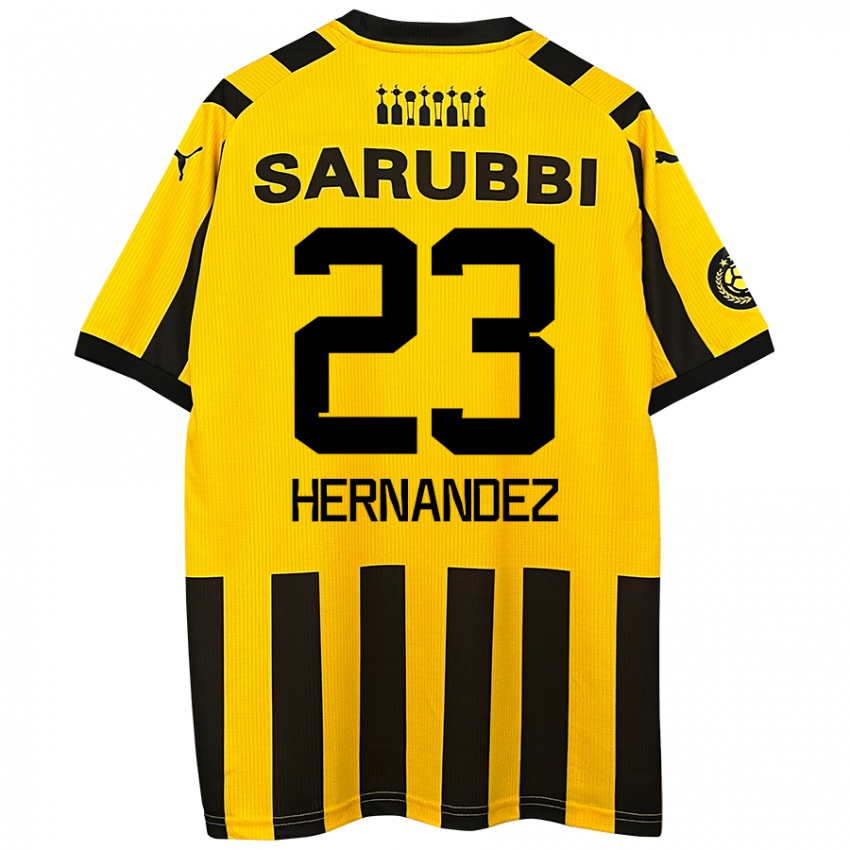 Kinderen Abel Hernández #23 Geel Zwart Thuisshirt Thuistenue 2024/25 T-Shirt België