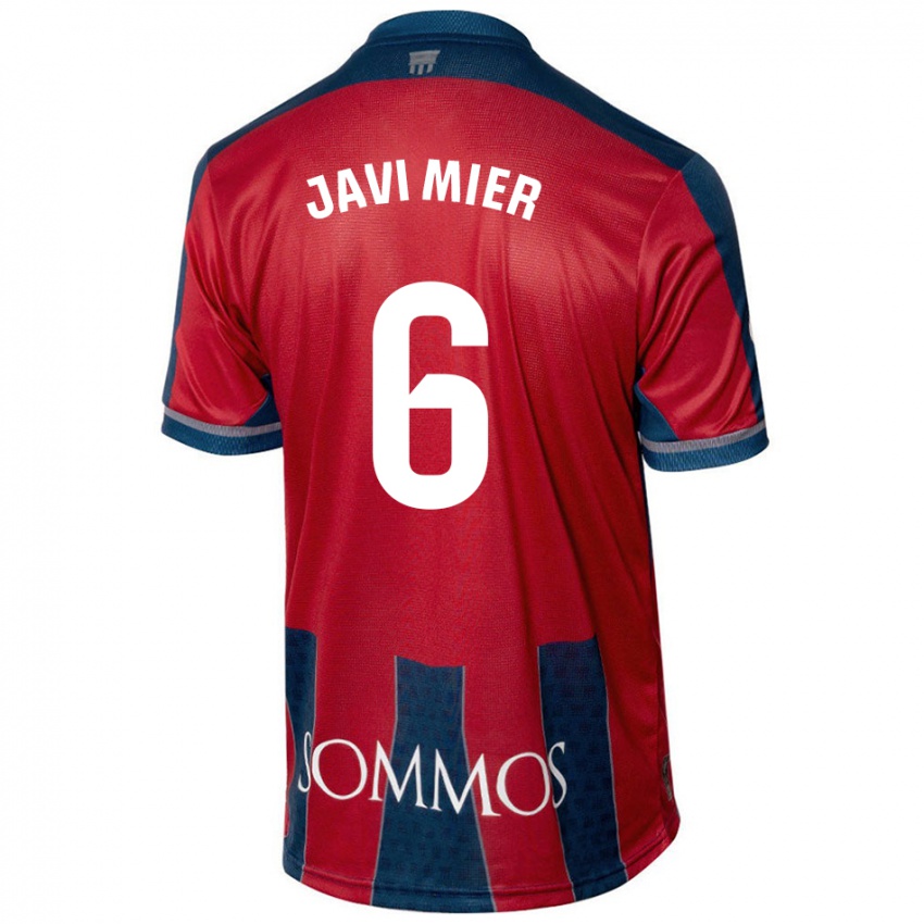 Kinderen Javi Mier #6 Rood Blauw Thuisshirt Thuistenue 2024/25 T-Shirt België