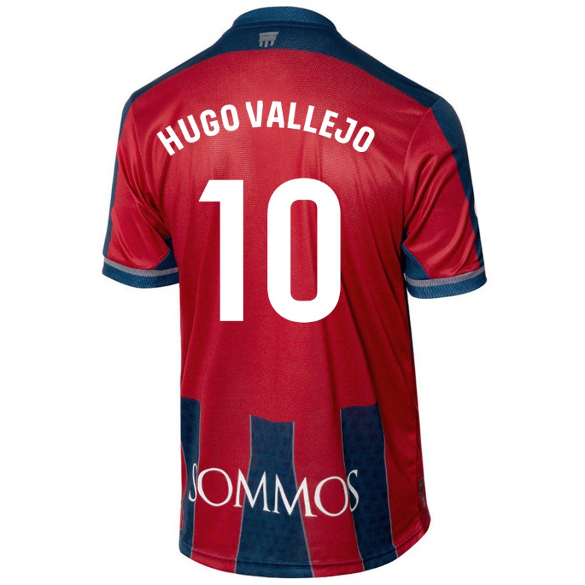 Kinderen Hugo Vallejo #10 Rood Blauw Thuisshirt Thuistenue 2024/25 T-Shirt België