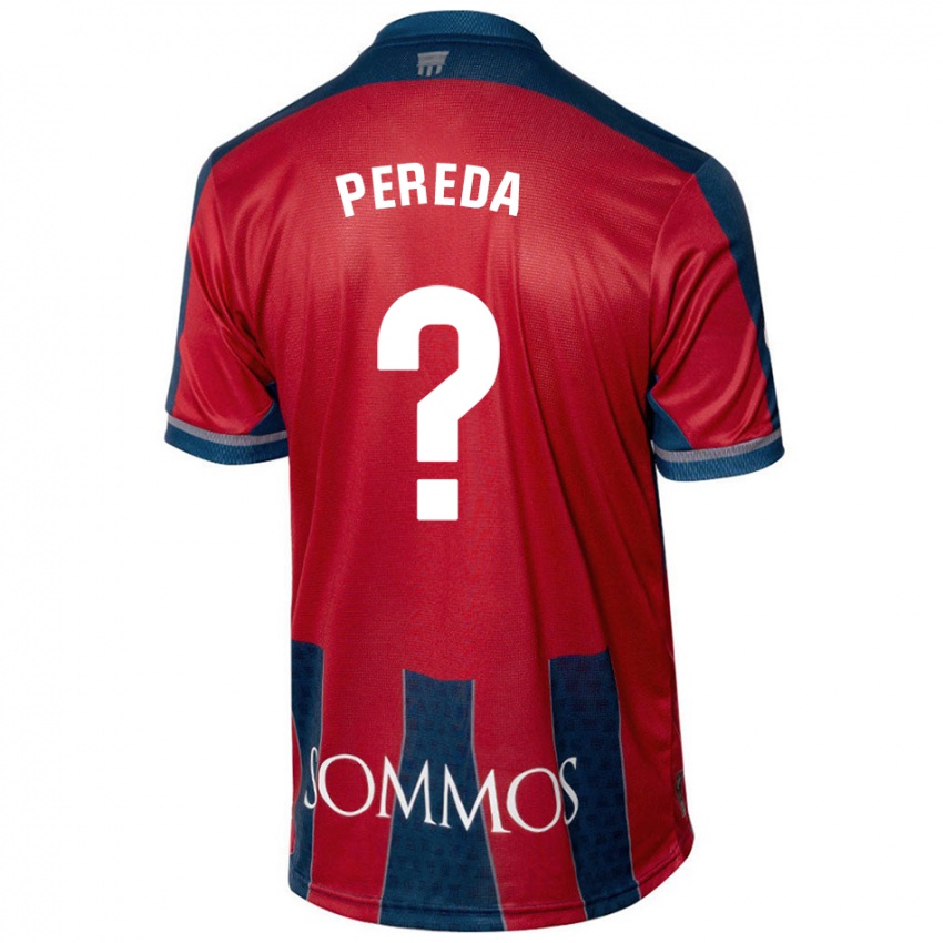 Kinderen Adrián Pereda #0 Rood Blauw Thuisshirt Thuistenue 2024/25 T-Shirt België