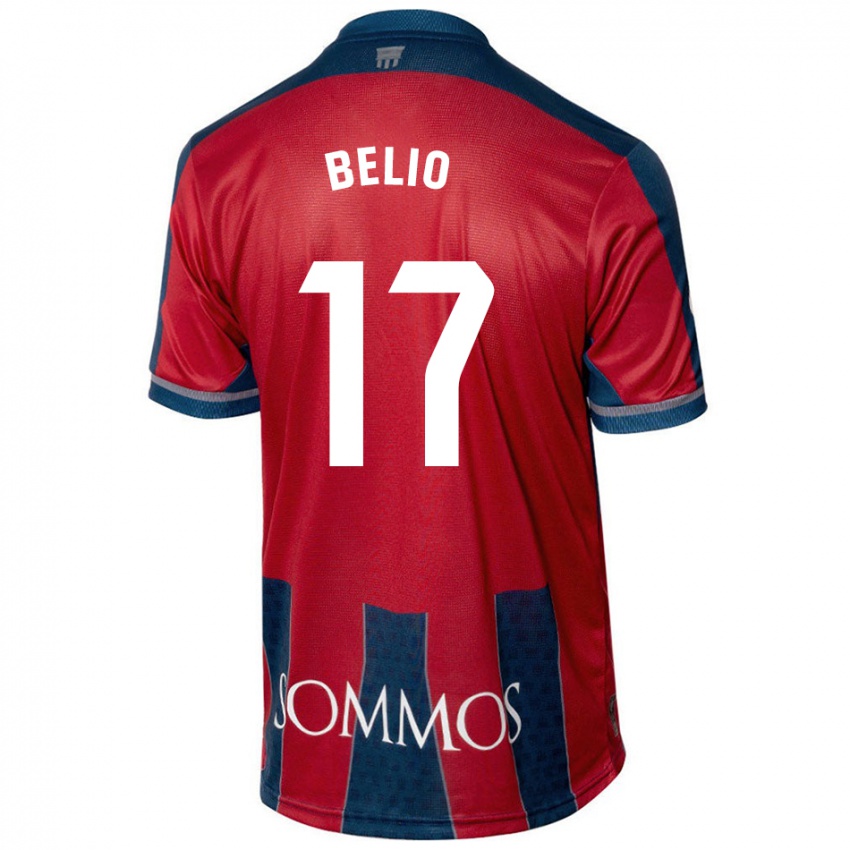 Enfant Maillot Marta Belio #17 Rouge Bleu Tenues Domicile 2024/25 T-Shirt Belgique