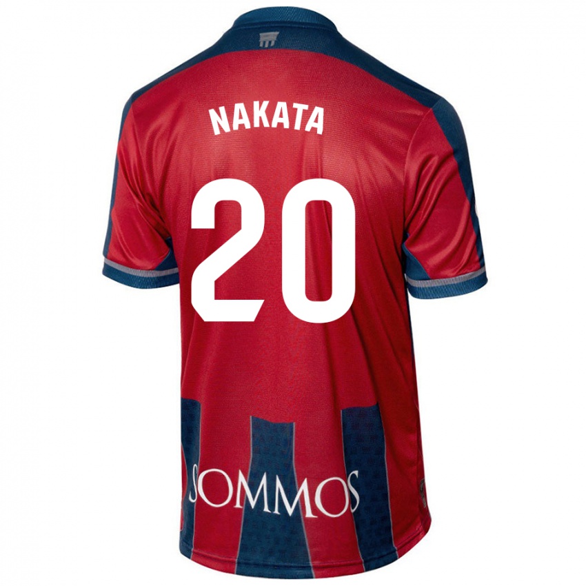 Enfant Maillot Yuki Nakata #20 Rouge Bleu Tenues Domicile 2024/25 T-Shirt Belgique