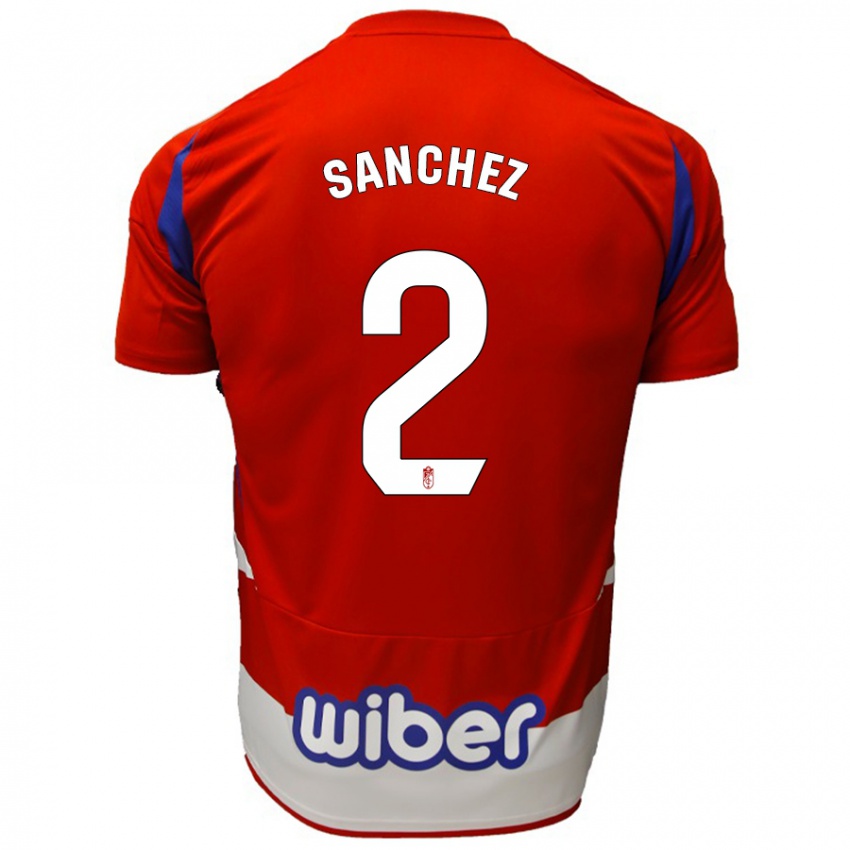 Kinderen Rubén Sánchez #2 Rood Wit Blauw Thuisshirt Thuistenue 2024/25 T-Shirt België