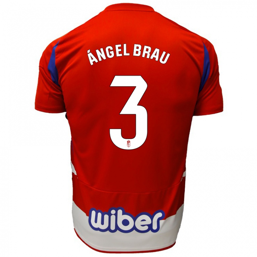 Kinderen Miguel Ángel Brau #3 Rood Wit Blauw Thuisshirt Thuistenue 2024/25 T-Shirt België