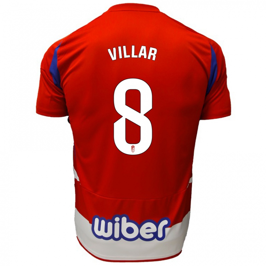 Kinderen Gonzalo Villar #8 Rood Wit Blauw Thuisshirt Thuistenue 2024/25 T-Shirt België