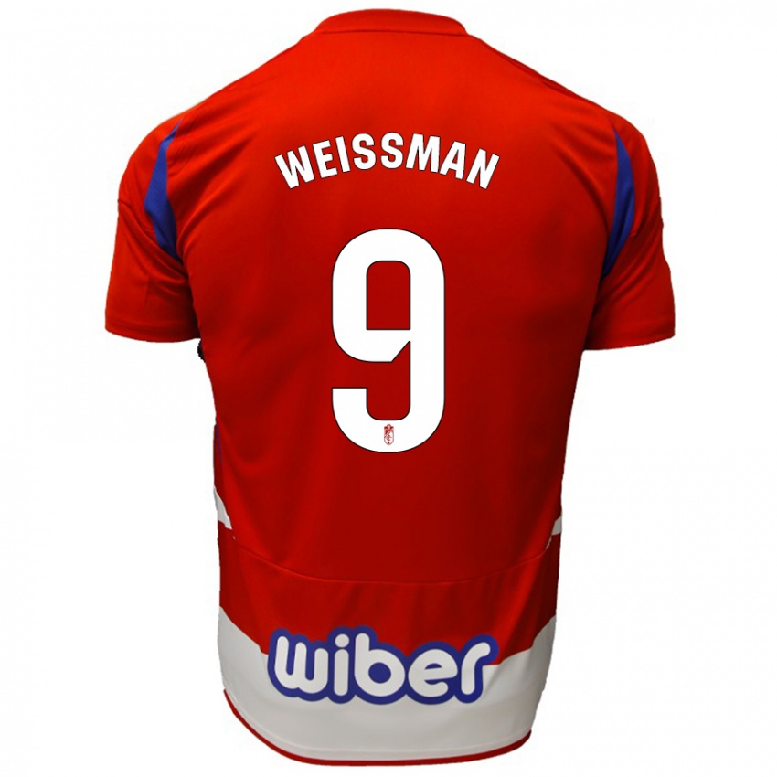 Kinder Shon Weissman #9 Rot Weiß Blau Heimtrikot Trikot 2024/25 T-Shirt Belgien