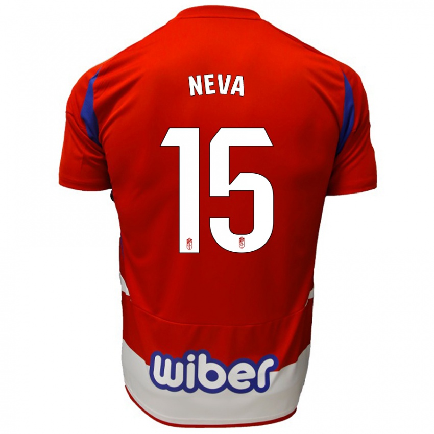 Kinder Carlos Neva #15 Rot Weiß Blau Heimtrikot Trikot 2024/25 T-Shirt Belgien