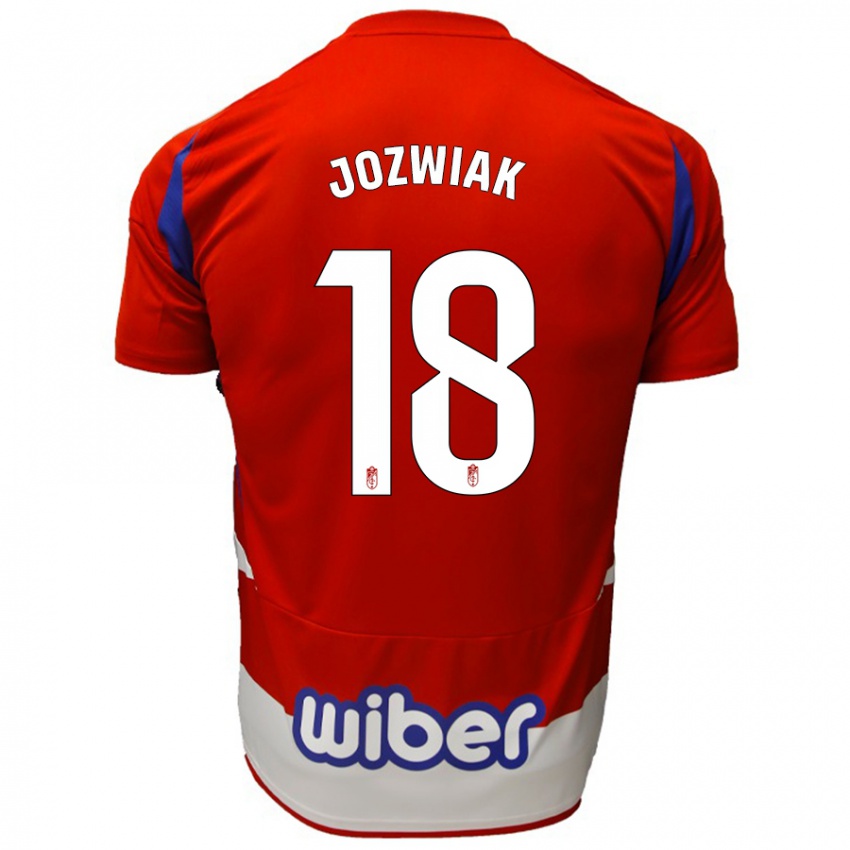 Kinder Kamil Józwiak #18 Rot Weiß Blau Heimtrikot Trikot 2024/25 T-Shirt Belgien