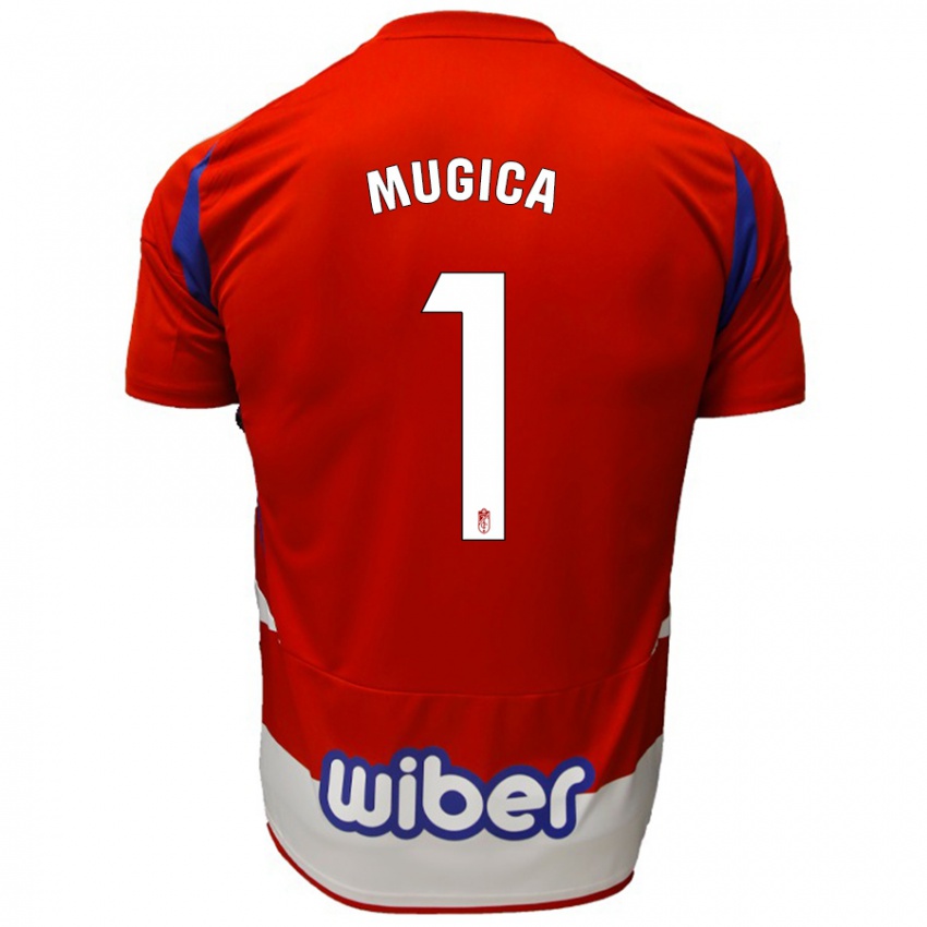 Kinder Juan Múgica #1 Rot Weiß Blau Heimtrikot Trikot 2024/25 T-Shirt Belgien