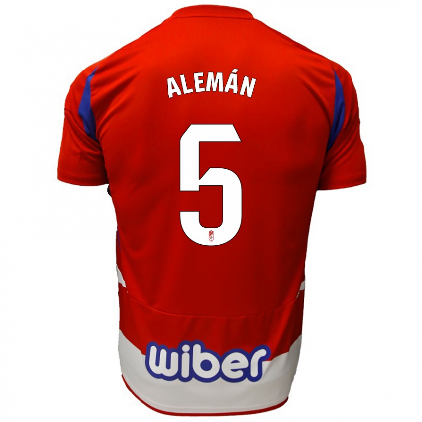 Kinderen Carlos Alemán #5 Rood Wit Blauw Thuisshirt Thuistenue 2024/25 T-Shirt België