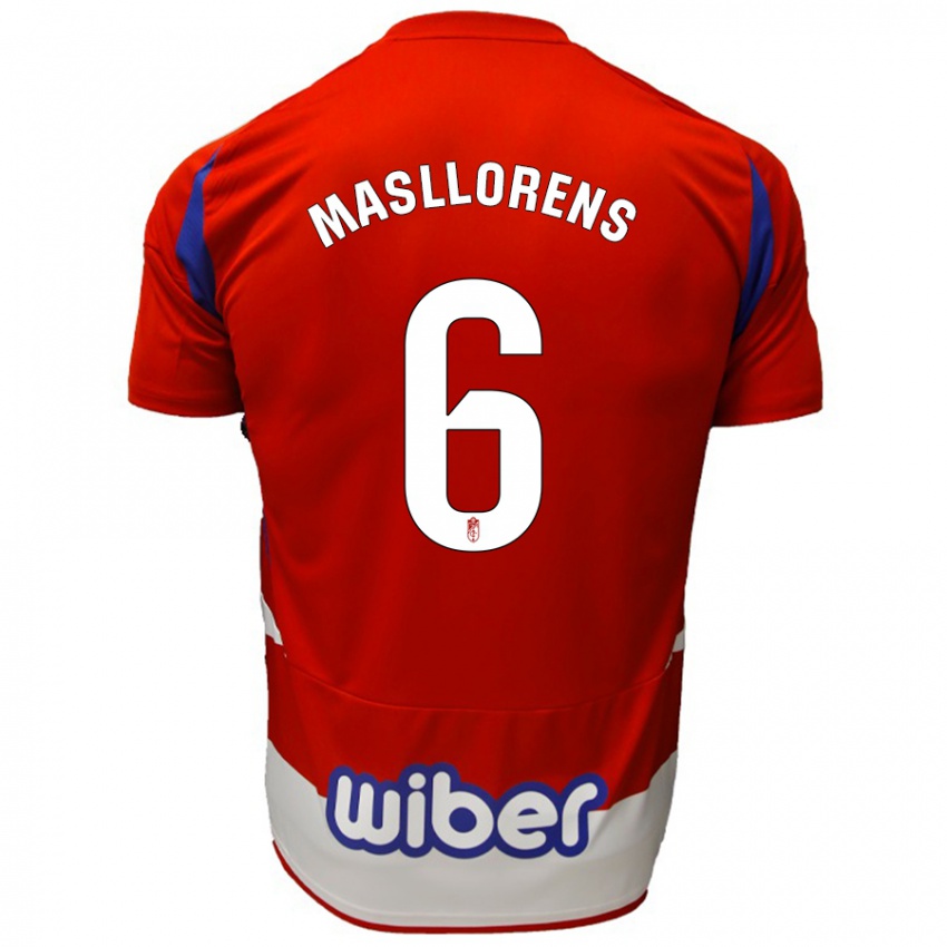 Kinderen José Masllorens #6 Rood Wit Blauw Thuisshirt Thuistenue 2024/25 T-Shirt België