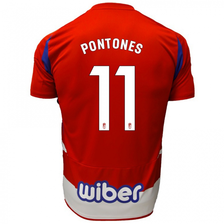 Kinderen Juan Carlos Pontones #11 Rood Wit Blauw Thuisshirt Thuistenue 2024/25 T-Shirt België