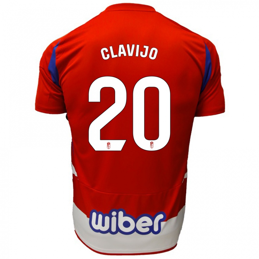 Kinderen Dani Clavijo #20 Rood Wit Blauw Thuisshirt Thuistenue 2024/25 T-Shirt België