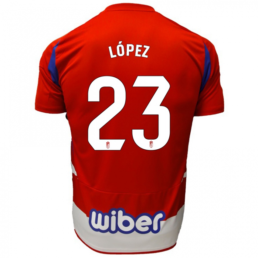 Kinderen Diego López #23 Rood Wit Blauw Thuisshirt Thuistenue 2024/25 T-Shirt België