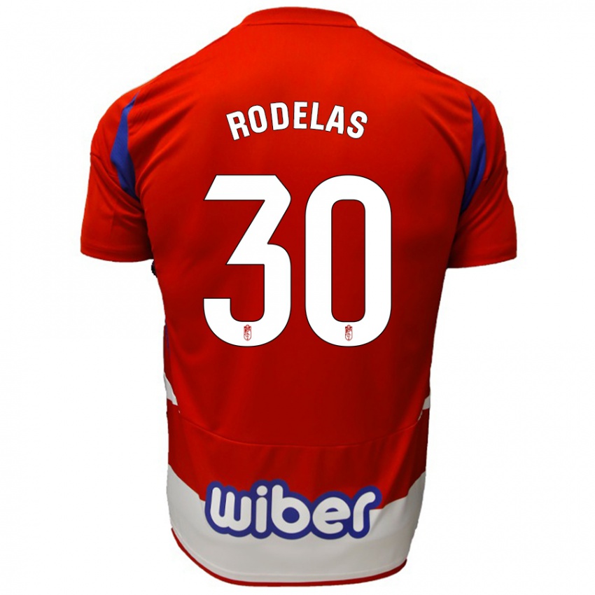 Kinderen Sergio Rodelas #30 Rood Wit Blauw Thuisshirt Thuistenue 2024/25 T-Shirt België