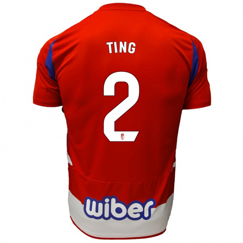 Kinder Xie Ting #2 Rot Weiß Blau Heimtrikot Trikot 2024/25 T-Shirt Belgien