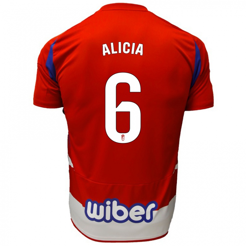 Kinder Alicia #6 Rot Weiß Blau Heimtrikot Trikot 2024/25 T-Shirt Belgien