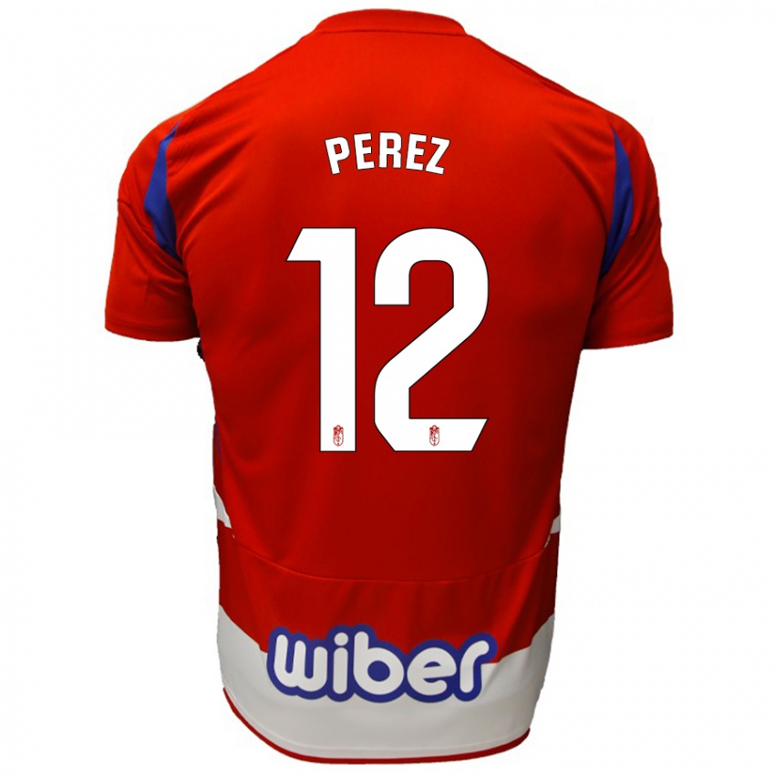 Kinderen Alba Pérez #12 Rood Wit Blauw Thuisshirt Thuistenue 2024/25 T-Shirt België