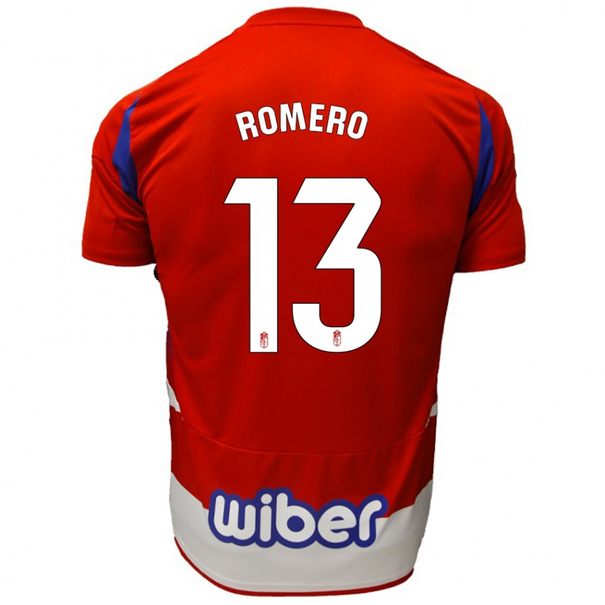 Kinder Andrea Romero #13 Rot Weiß Blau Heimtrikot Trikot 2024/25 T-Shirt Belgien