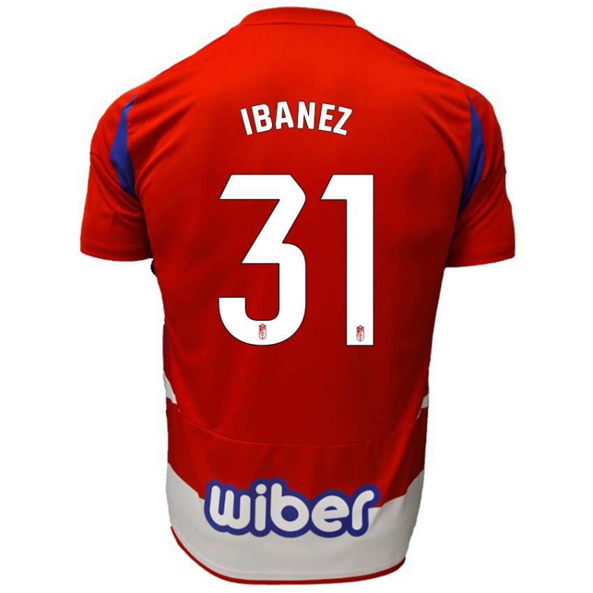 Kinder Alba Ibáñez #31 Rot Weiß Blau Heimtrikot Trikot 2024/25 T-Shirt Belgien