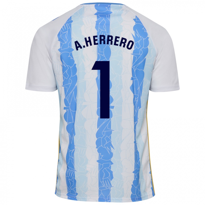 Kinderen Alfonso Herrero #1 Wit Blauw Thuisshirt Thuistenue 2024/25 T-Shirt België