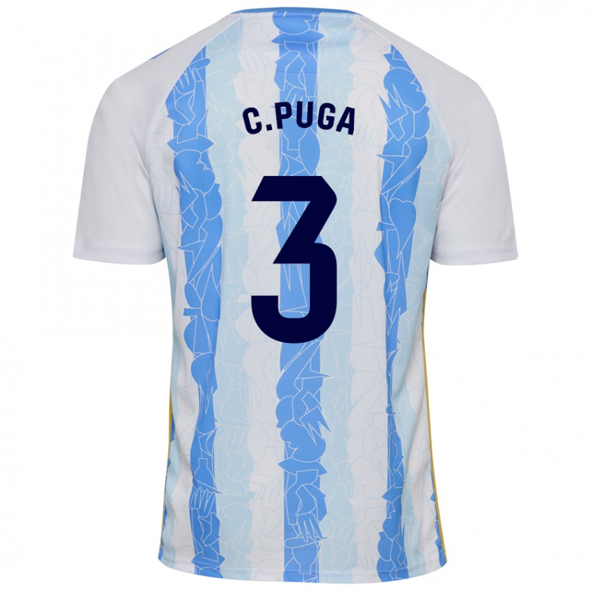 Kinderen Carlos Puga #3 Wit Blauw Thuisshirt Thuistenue 2024/25 T-Shirt België