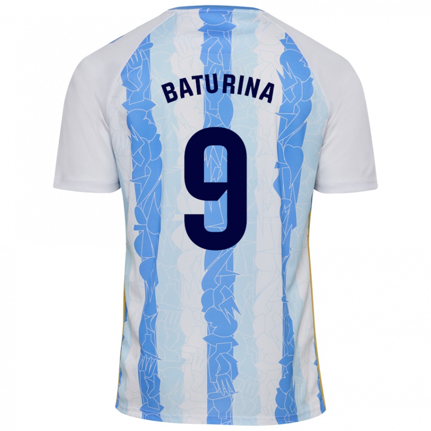 Kinderen Roko Baturina #9 Wit Blauw Thuisshirt Thuistenue 2024/25 T-Shirt België