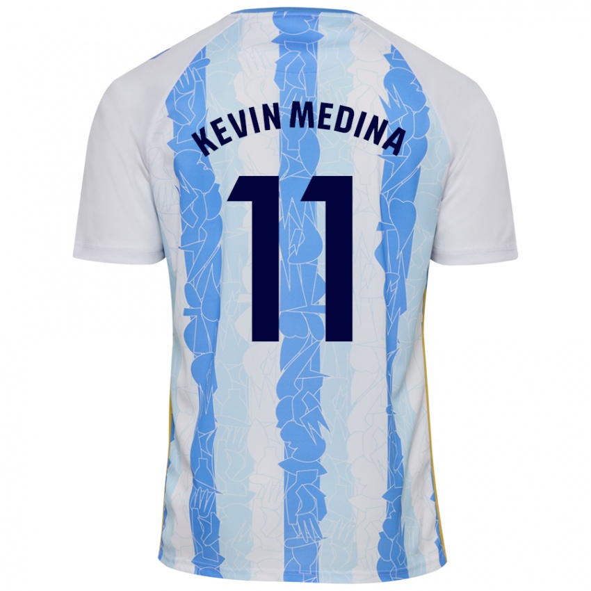 Kinderen Kevin Medina #11 Wit Blauw Thuisshirt Thuistenue 2024/25 T-Shirt België