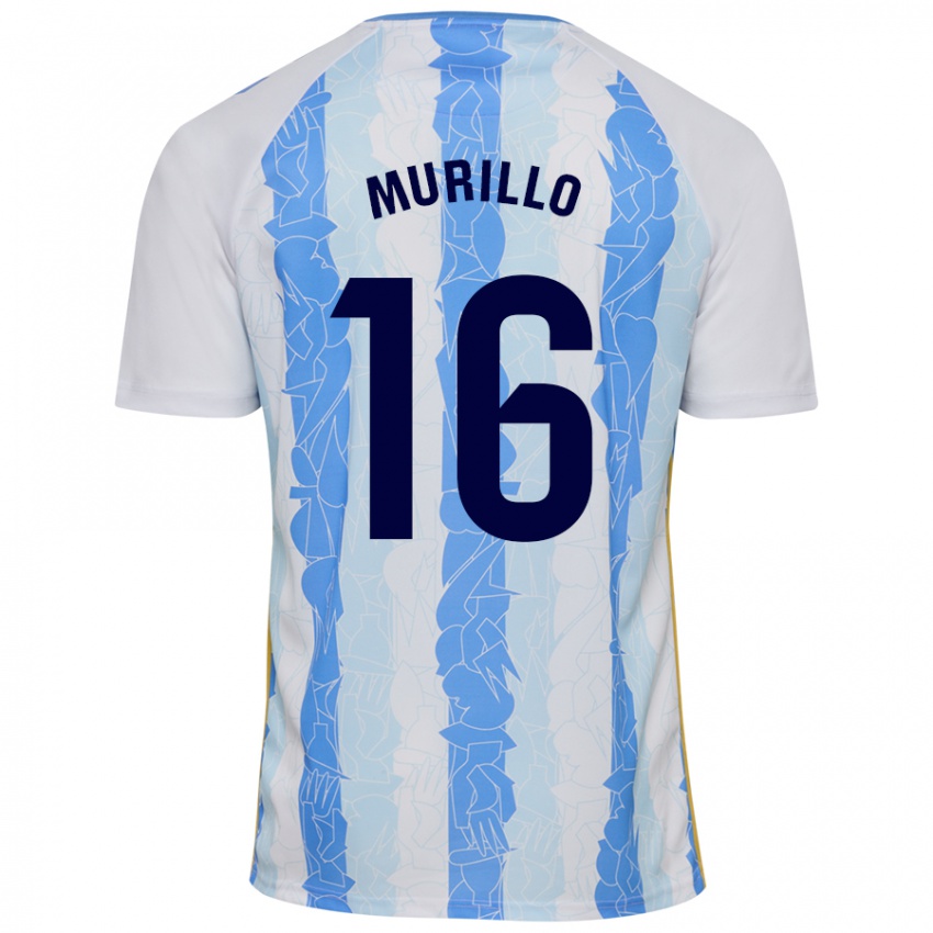 Kinder Diego Murillo #16 Weiß Blau Heimtrikot Trikot 2024/25 T-Shirt Belgien