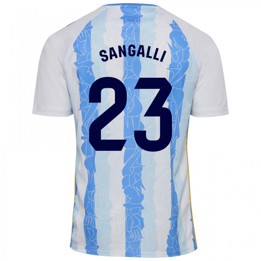 Kinderen Luca Sangalli #23 Wit Blauw Thuisshirt Thuistenue 2024/25 T-Shirt België