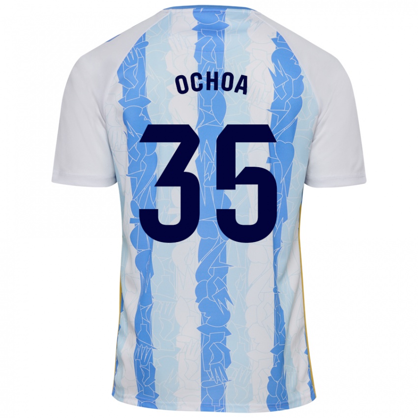 Kinderen Aarón Ochoa #35 Wit Blauw Thuisshirt Thuistenue 2024/25 T-Shirt België